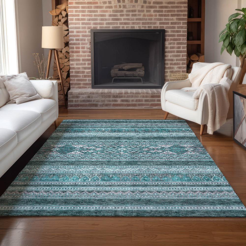 Chantille ACN714 Teal 2'6" x 3'10" Rug. Picture 7