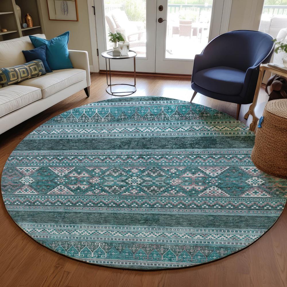 Chantille ACN714 Teal 8' x 8' Rug. Picture 6