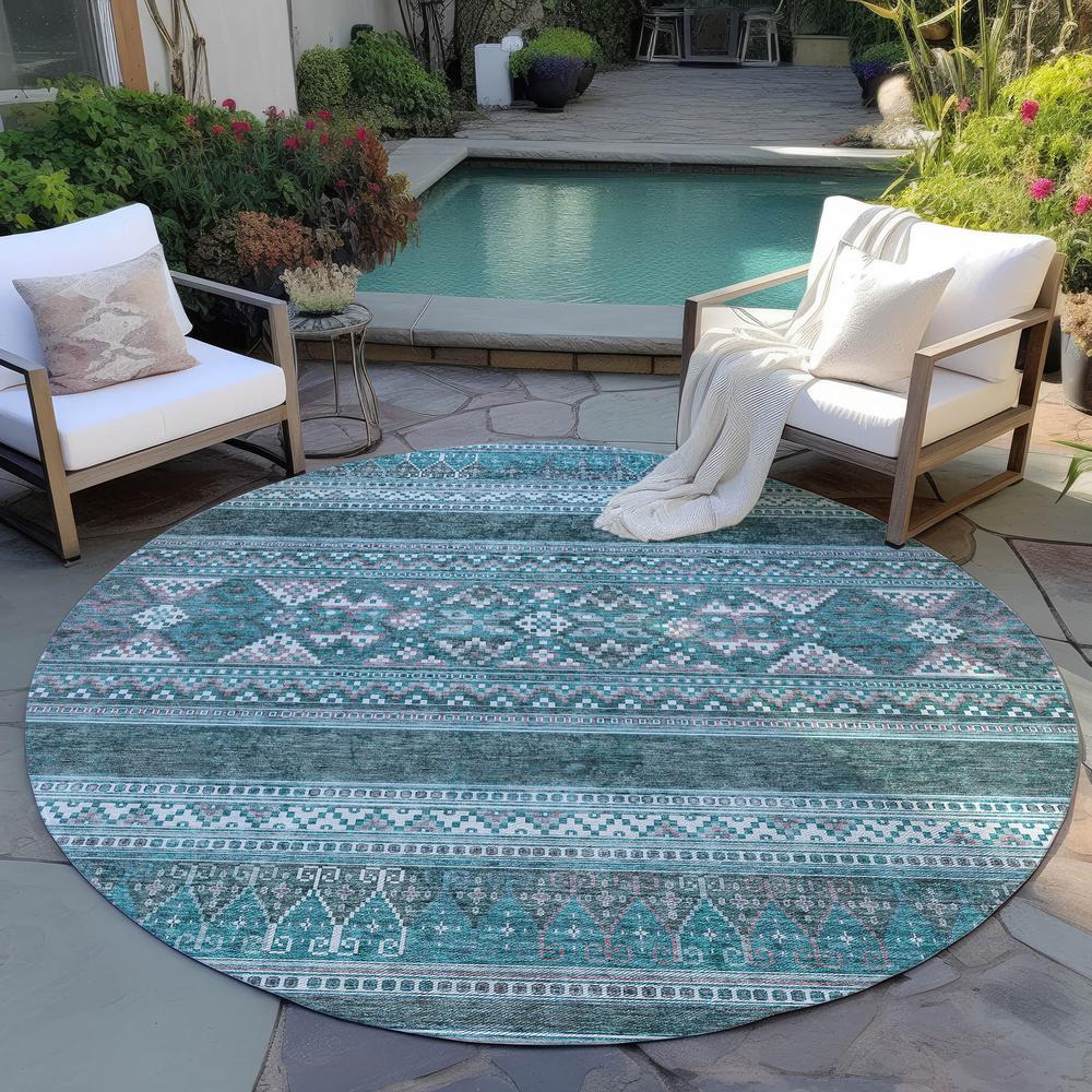 Chantille ACN714 Teal 8' x 8' Rug. Picture 7