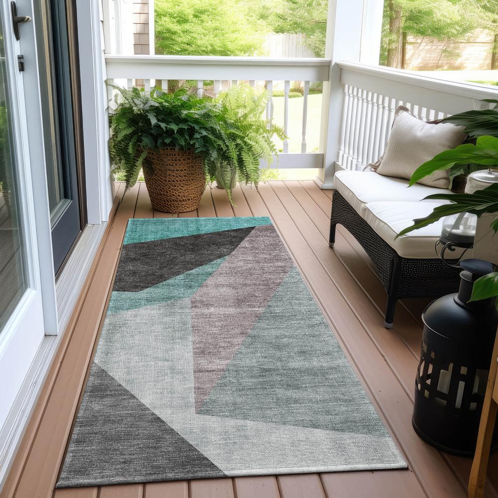 Chantille ACN716 Teal 2'3" x 7'6" Rug. Picture 8