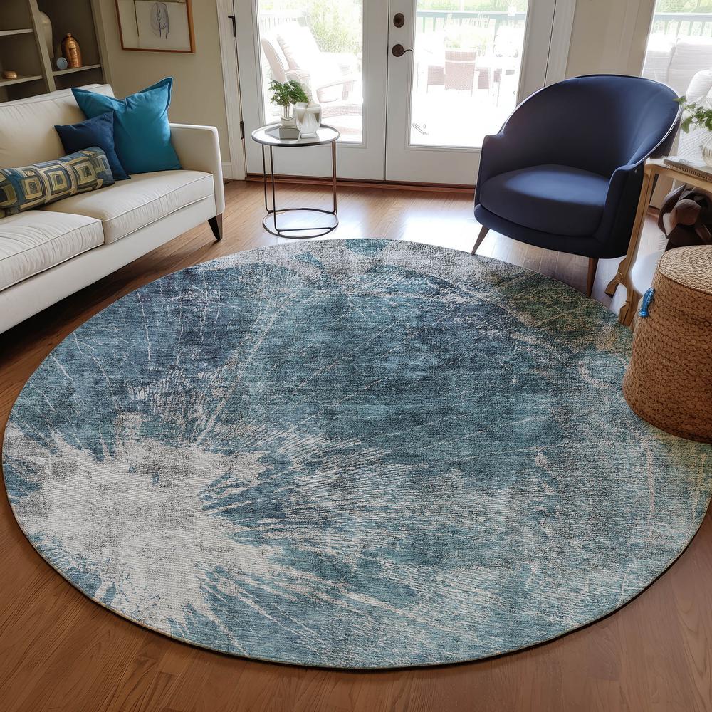 Chantille ACN719 Teal 8' x 8' Rug. Picture 6