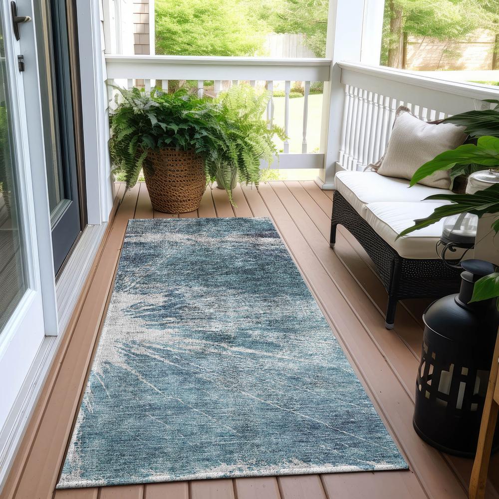 Chantille ACN719 Teal 2'3" x 7'6" Rug. Picture 7