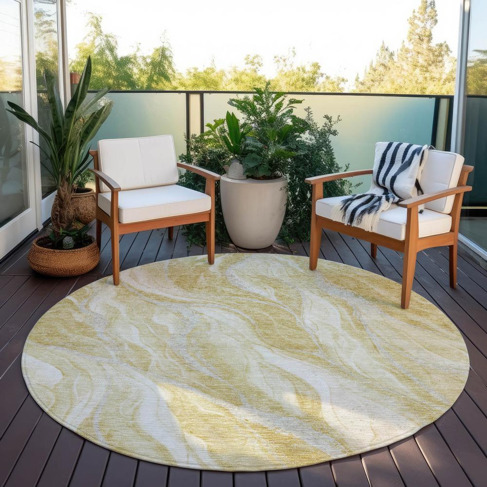 Chantille ACN720 Gold 8' x 8' Rug. Picture 7