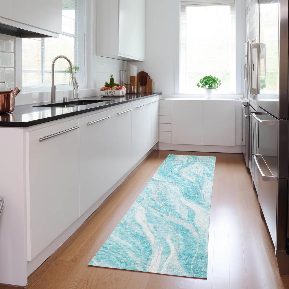 Chantille ACN720 Teal 2'3" x 7'6" Rug. Picture 6