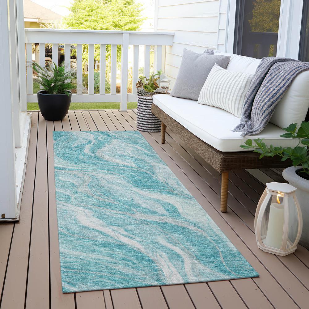Chantille ACN720 Teal 2'3" x 7'6" Rug. Picture 7