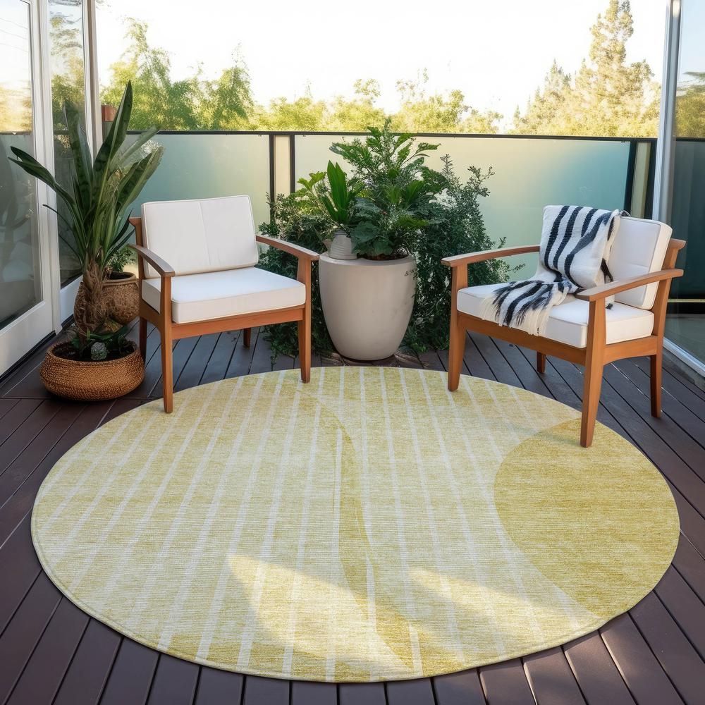 Chantille ACN723 Gold 8' x 8' Rug. Picture 8