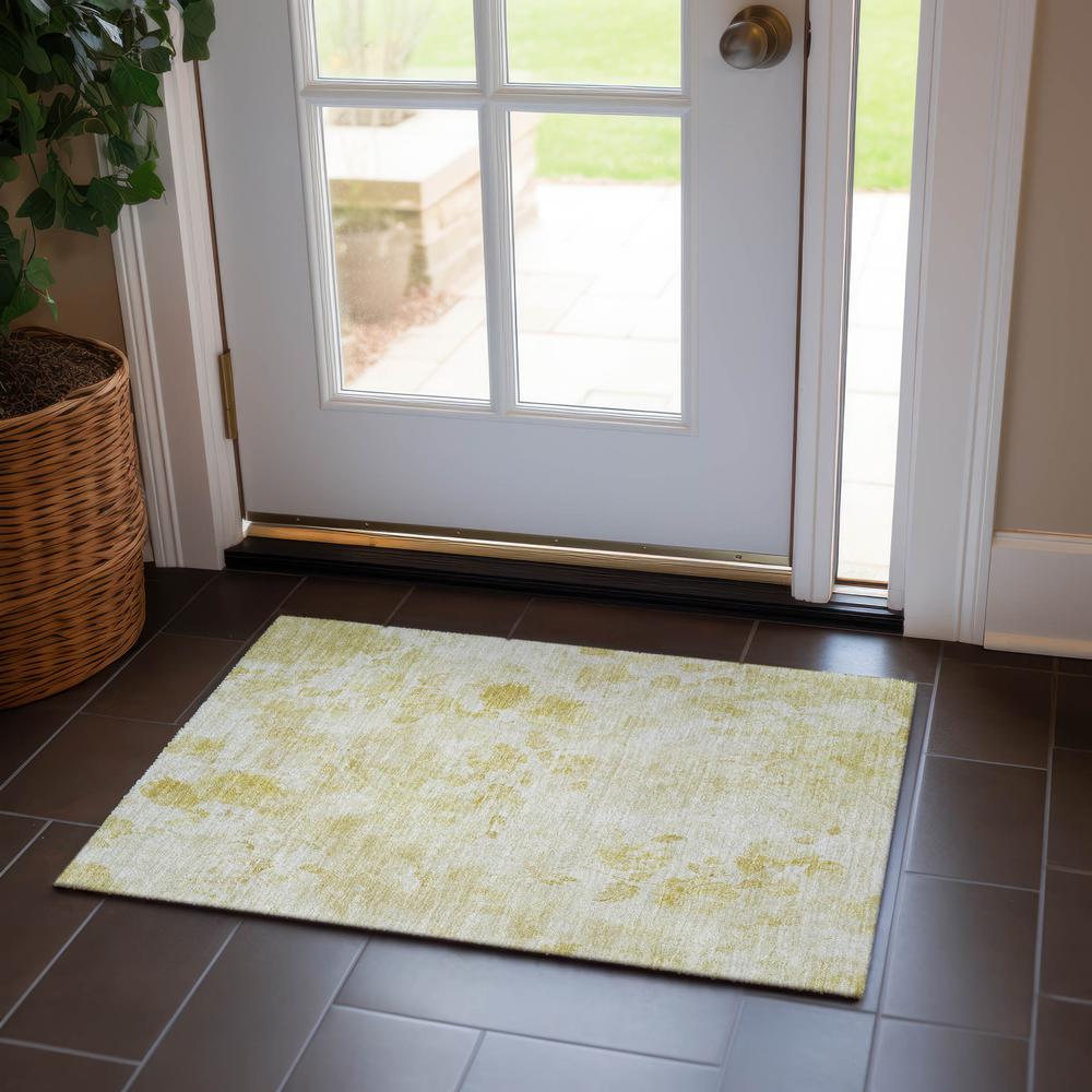 Chantille ACN724 Gold 1'8" x 2'6" Rug. Picture 6