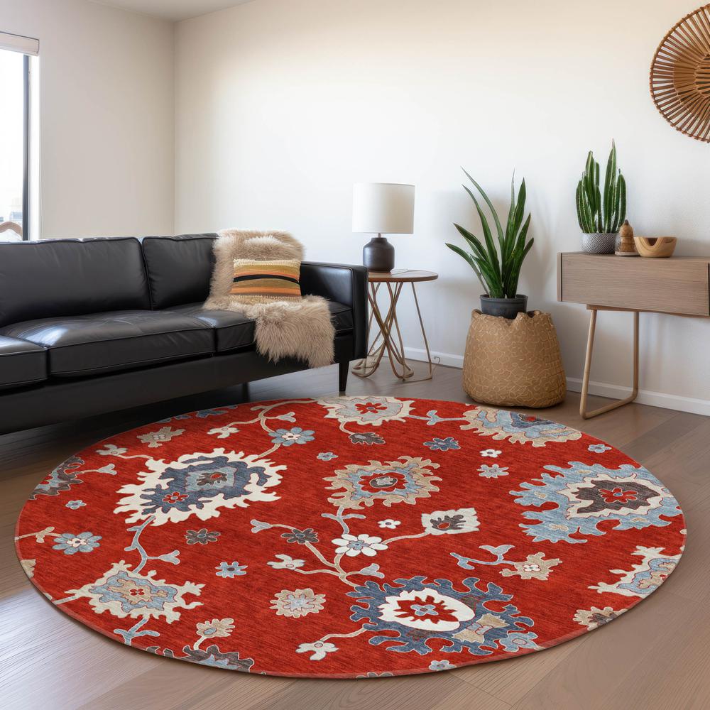 Chantille ACN753 Red 8' x 8' Rug. Picture 5