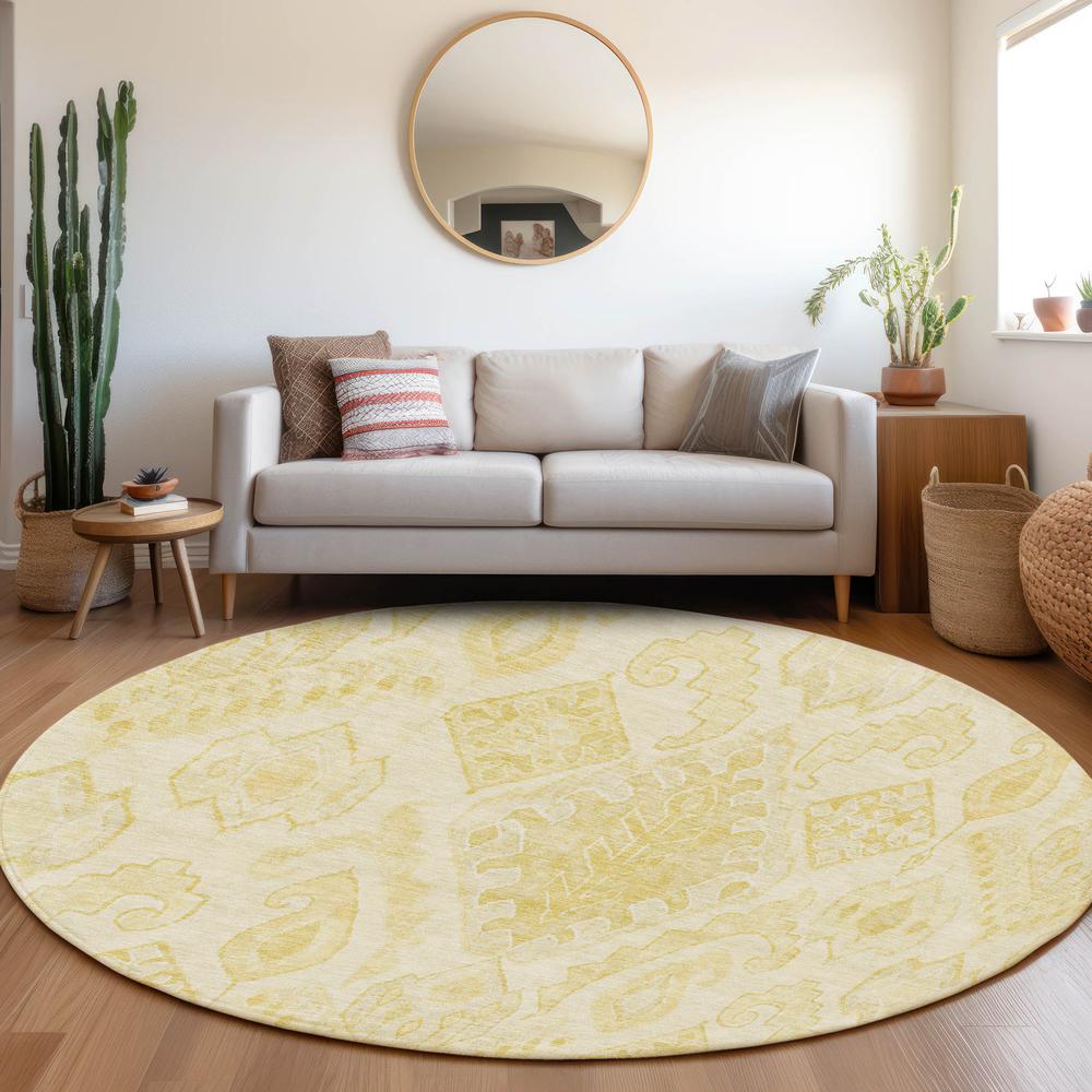 Chantille ACN776 Gold 8' x 8' Rug. Picture 5