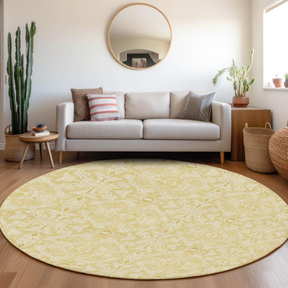 Chantille ACN784 Gold 8' x 8' Rug. Picture 5