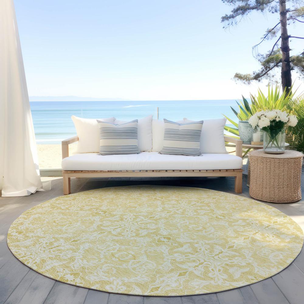 Chantille ACN784 Gold 8' x 8' Rug. Picture 6