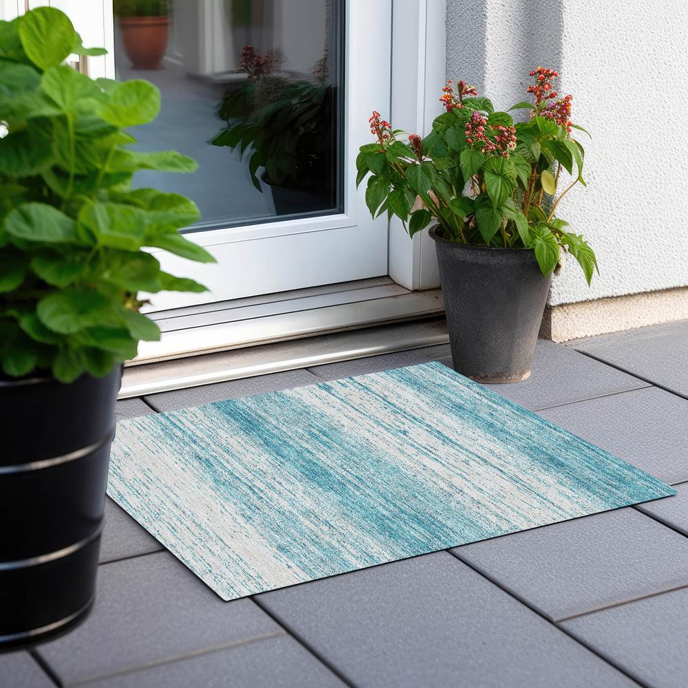 Chantille ACN859 Teal 1'8" x 2'6" Rug. Picture 6