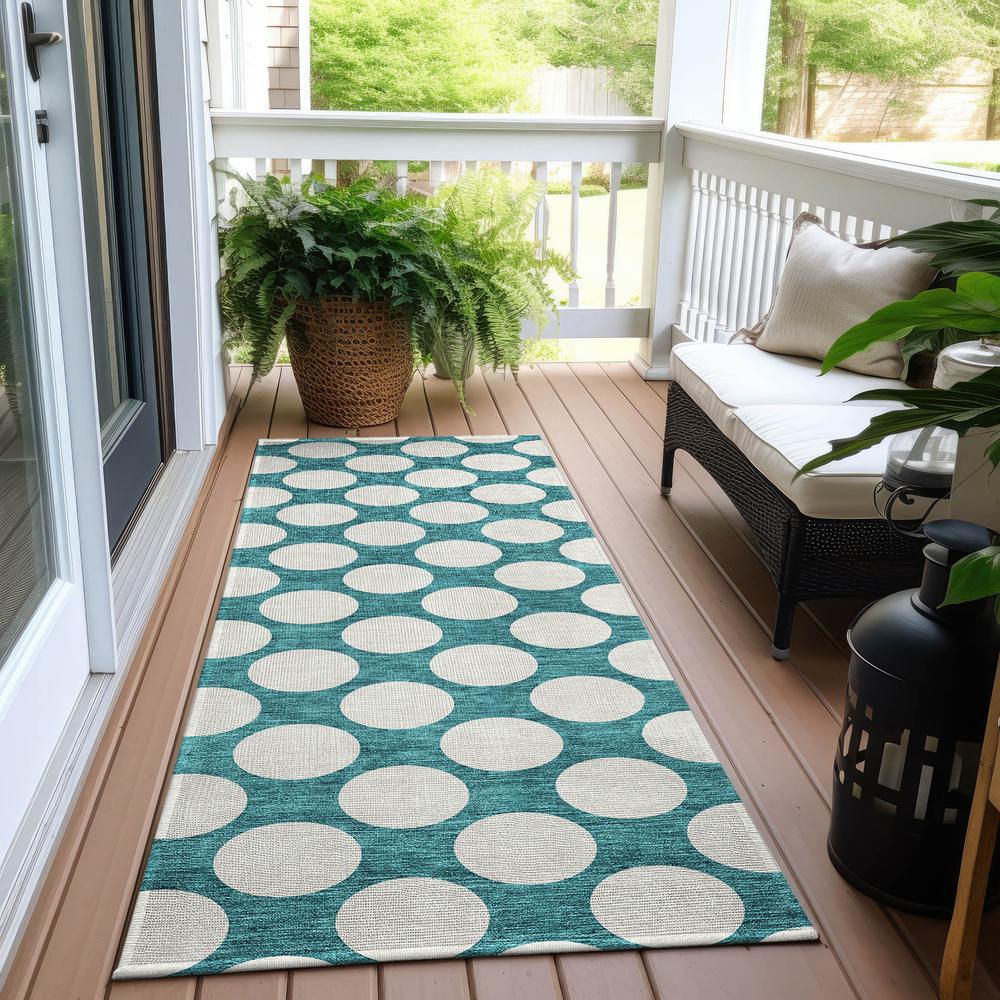 Chantille ACN921 Teal 2'3" x 7'6" Rug. Picture 6