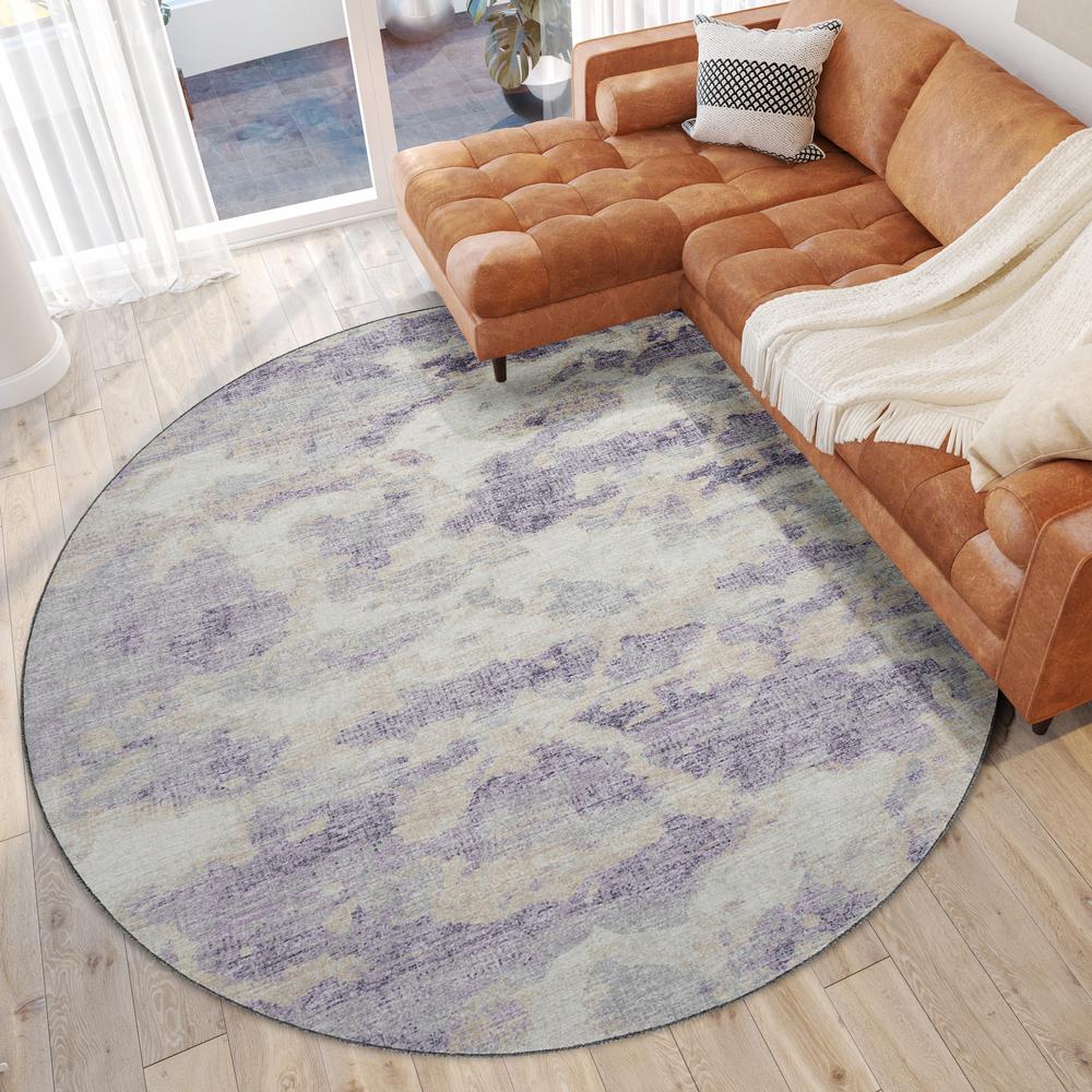 Camberly CM6 Lavender 8' x 8' Round Rug. Picture 2