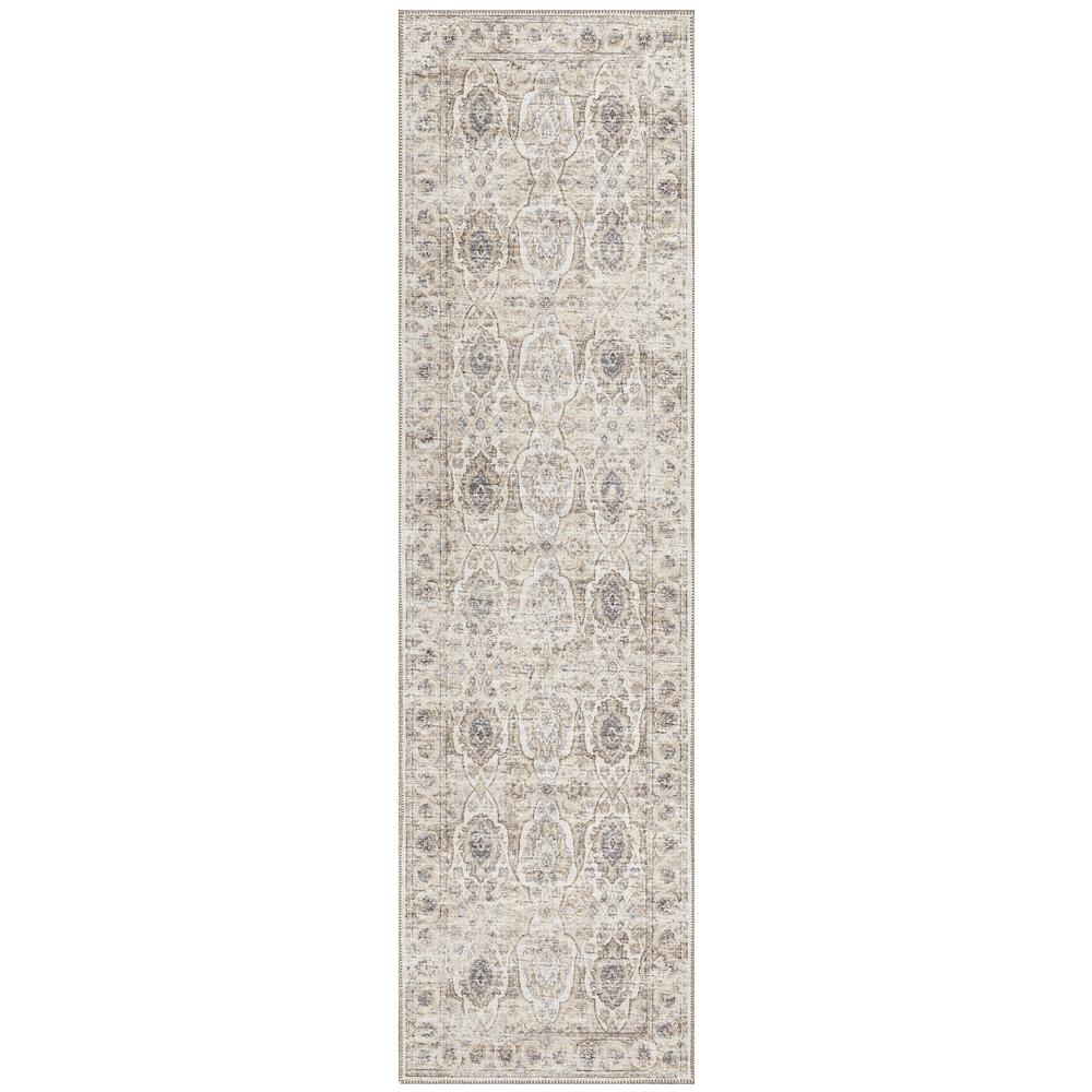 Indoor/Outdoor Marbella MB5 Ivory Washable 2'3" x 7'6" Runner Rug. Picture 1