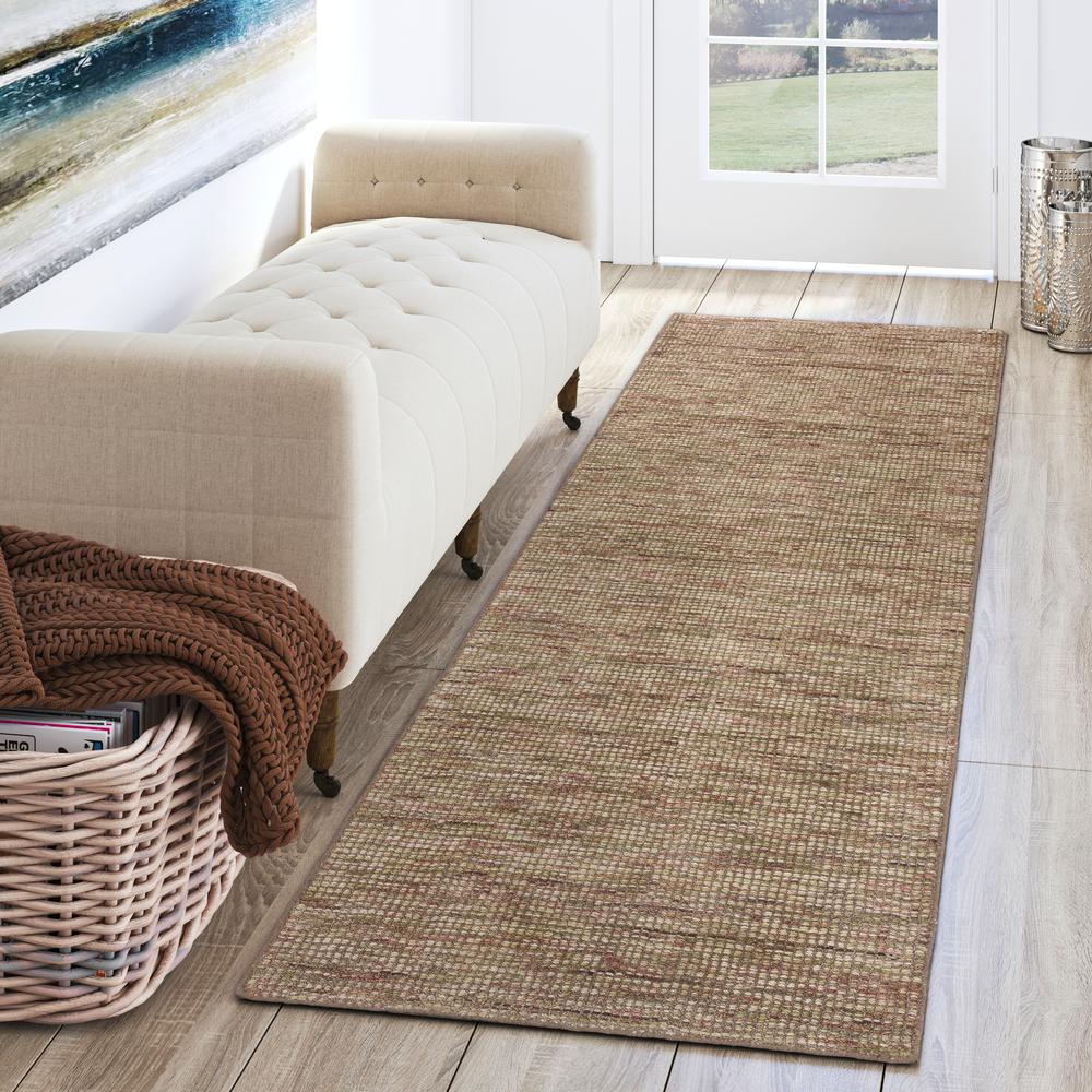 Addison Mission Casual Tonal Solid Latte 2’3" x 7'6" Runner Rug. Picture 1