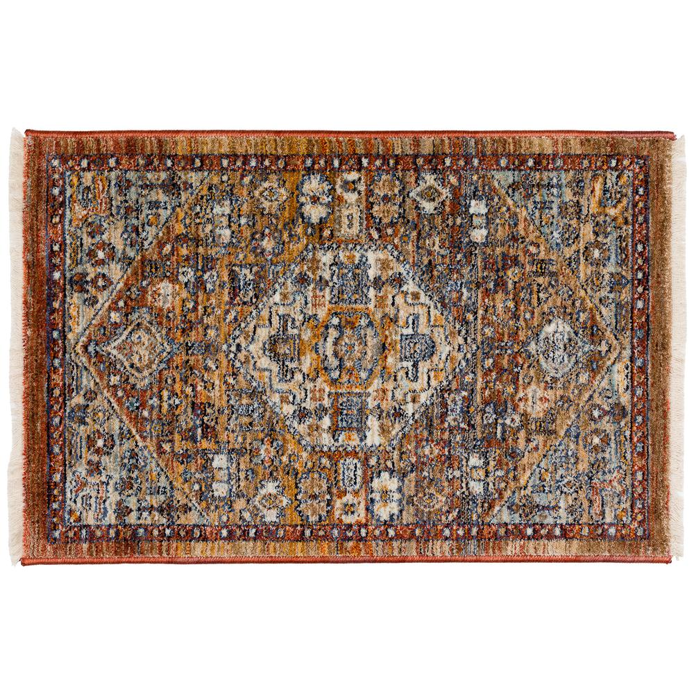 Bergama BE1 Paprika 1'8" x 2'6" Rug. Picture 1