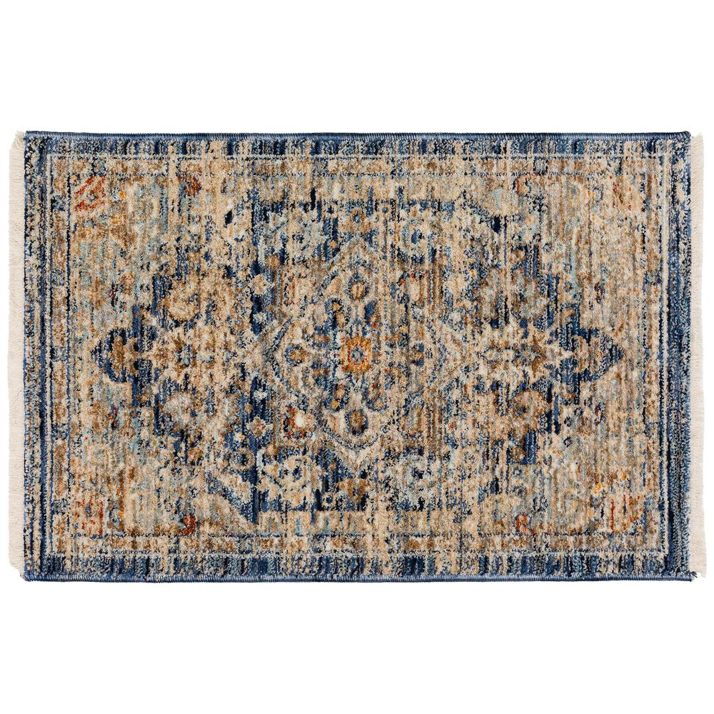 Bergama BE3 Navy 1'8" x 2'6" Rug. Picture 1