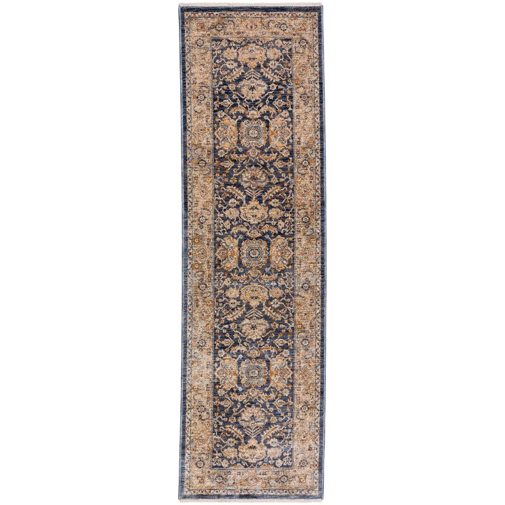 Bergama BE8 Navy 2'3" x 7'10" Rug. Picture 1