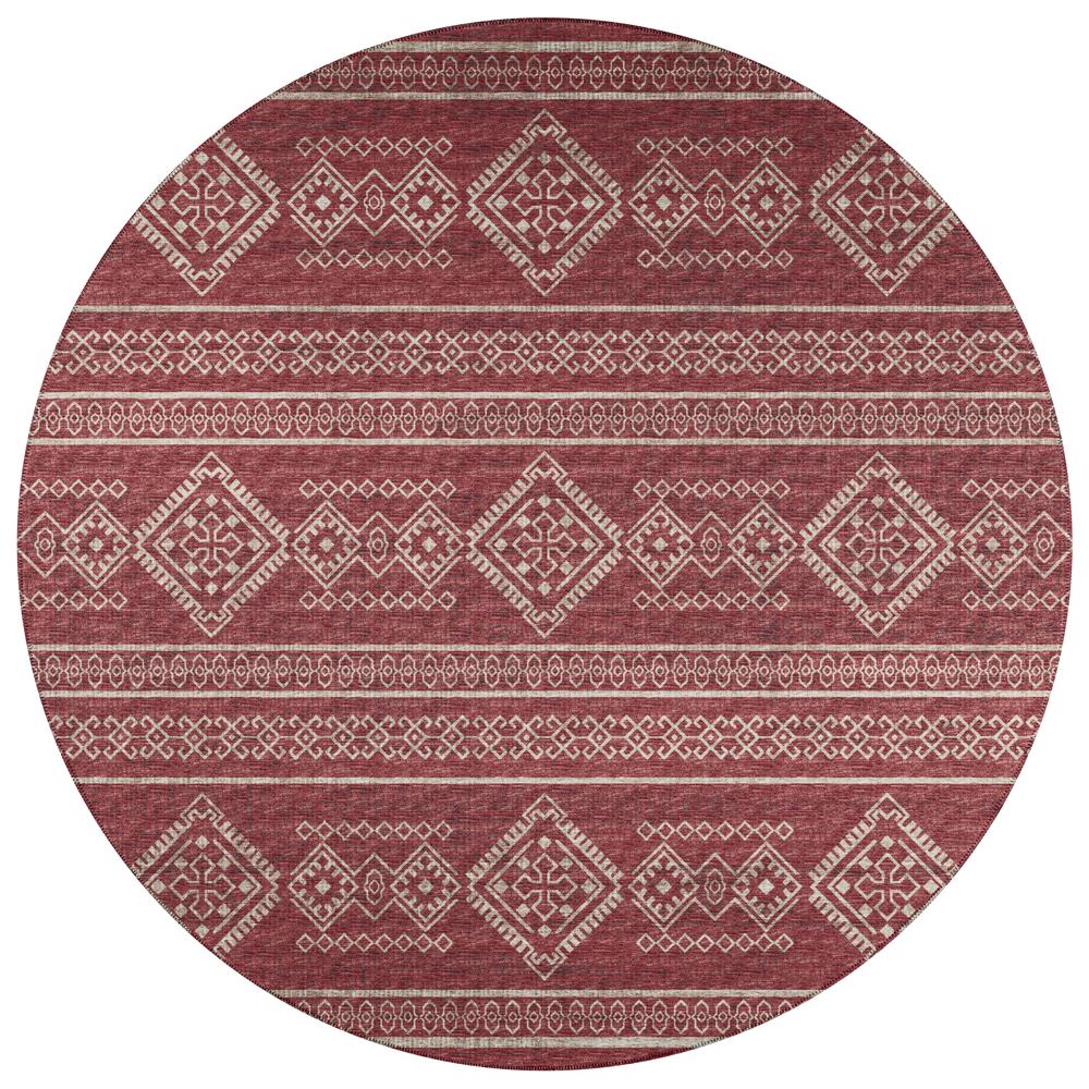 Indoor/Outdoor Sedona SN14 Paprika Washable 10' x 10' Round Rug. The main picture.