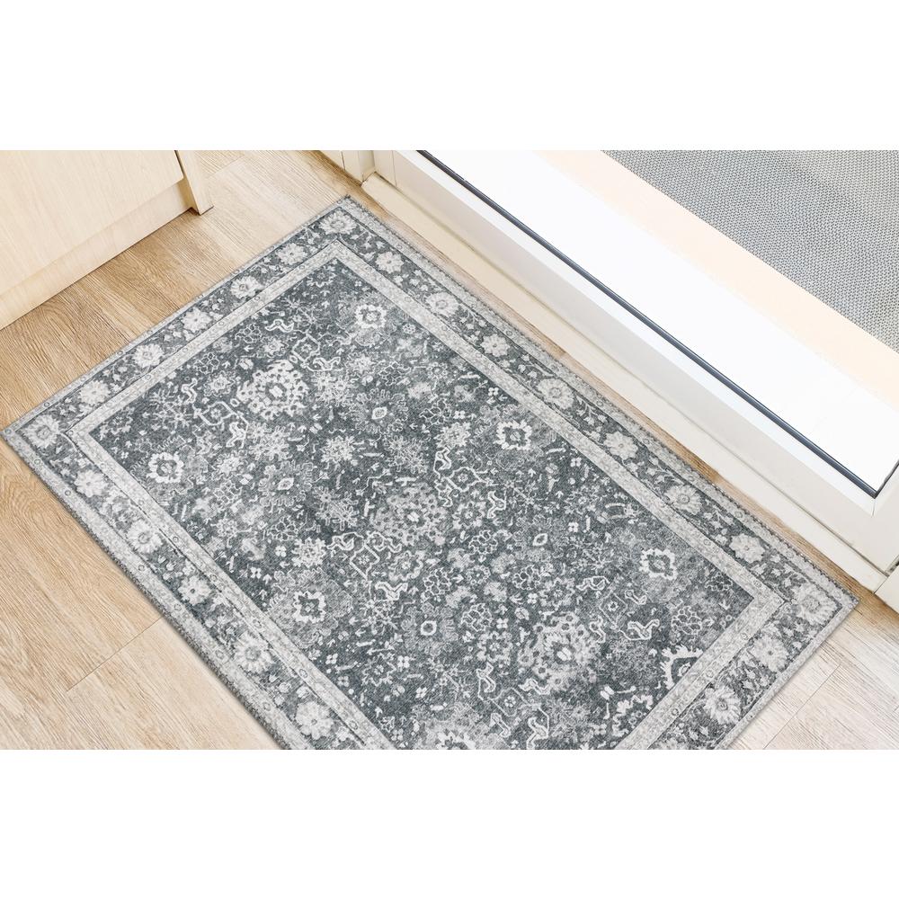Kensington AKE39GY20X30 Gray, Throw/Accent Rug. Picture 1