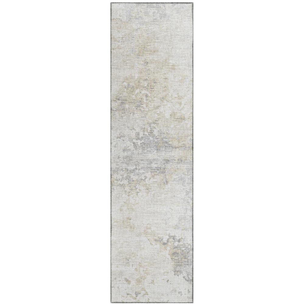Indoor/Outdoor Accord AAC35 Ivory Washable 2'3" x 7'6" Runner Rug. Picture 1