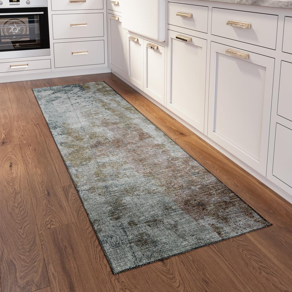 Indoor/Outdoor Accord AAC33 Multi Washable 2'3" x 7'6" Runner Rug. Picture 3