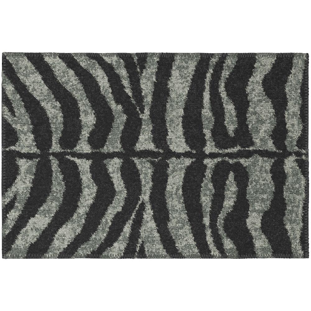 Indoor/Outdoor Mali ML1 Midnight Washable 1'8" x 2'6" Rug. Picture 1