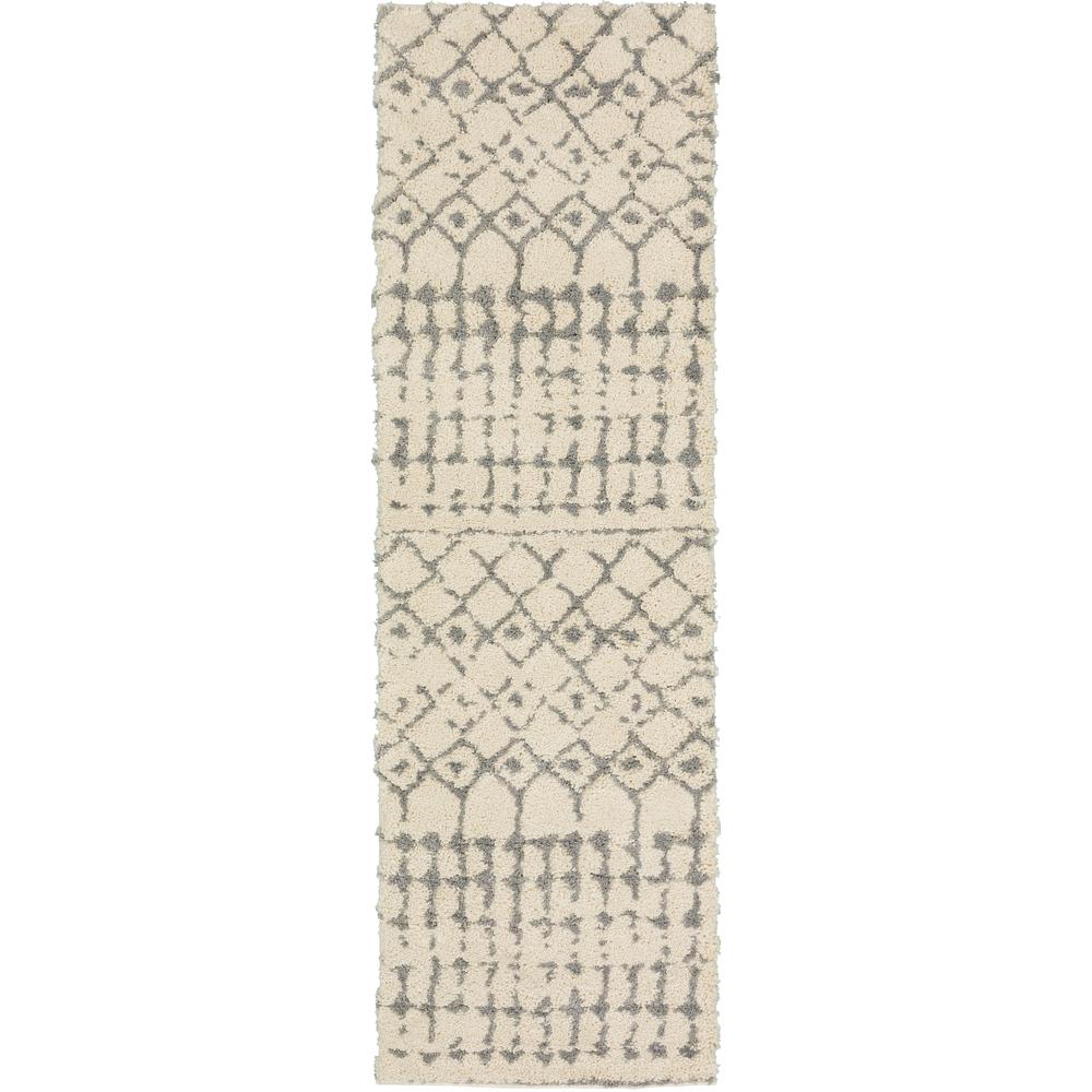 Marquee MQ2 Ivory/Metal 2'3" x 7'5" Runner Rug. Picture 1