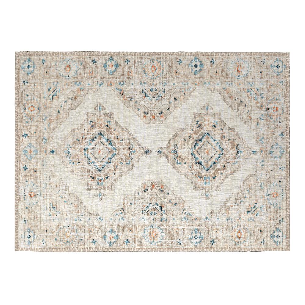 Indoor/Outdoor Marbella MB1 Ivory Washable 1'8" x 2'6" Rug. Picture 1