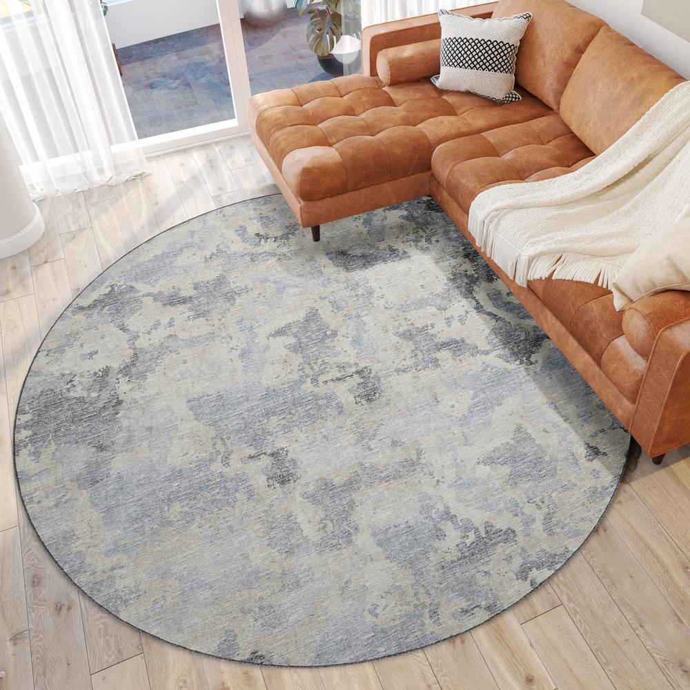 Camberly CM2 Graphite 8' x 8' Round Rug. Picture 2