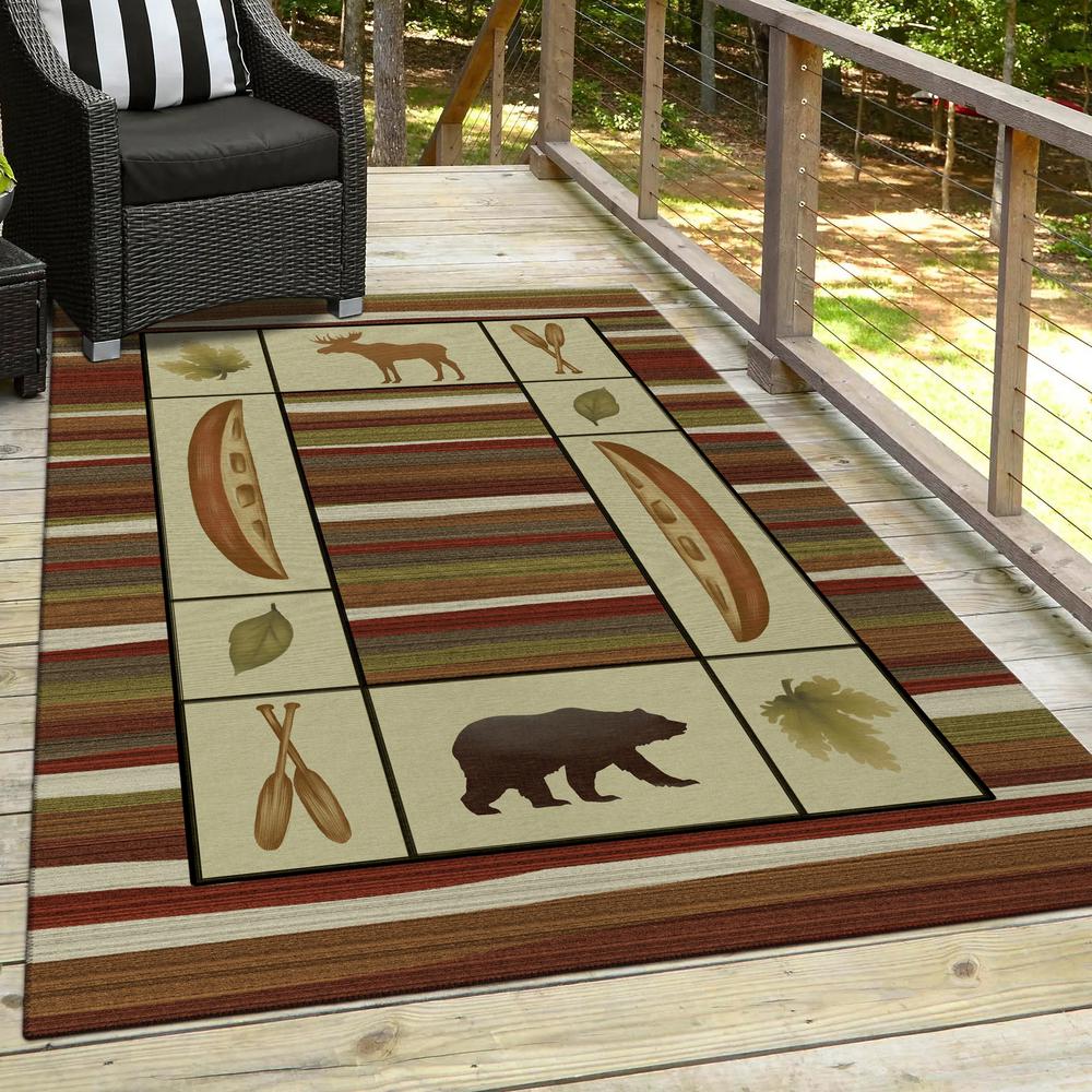 Indoor/Outdoor Excursion EX3 Canyon Washable 2'6" x 3'10" Rug. Picture 8