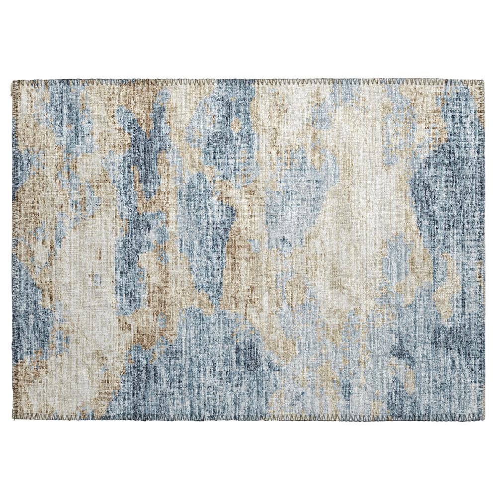 Indoor/Outdoor Accord AAC36 Blue Washable 1'8" x 2'6" Rug. Picture 1