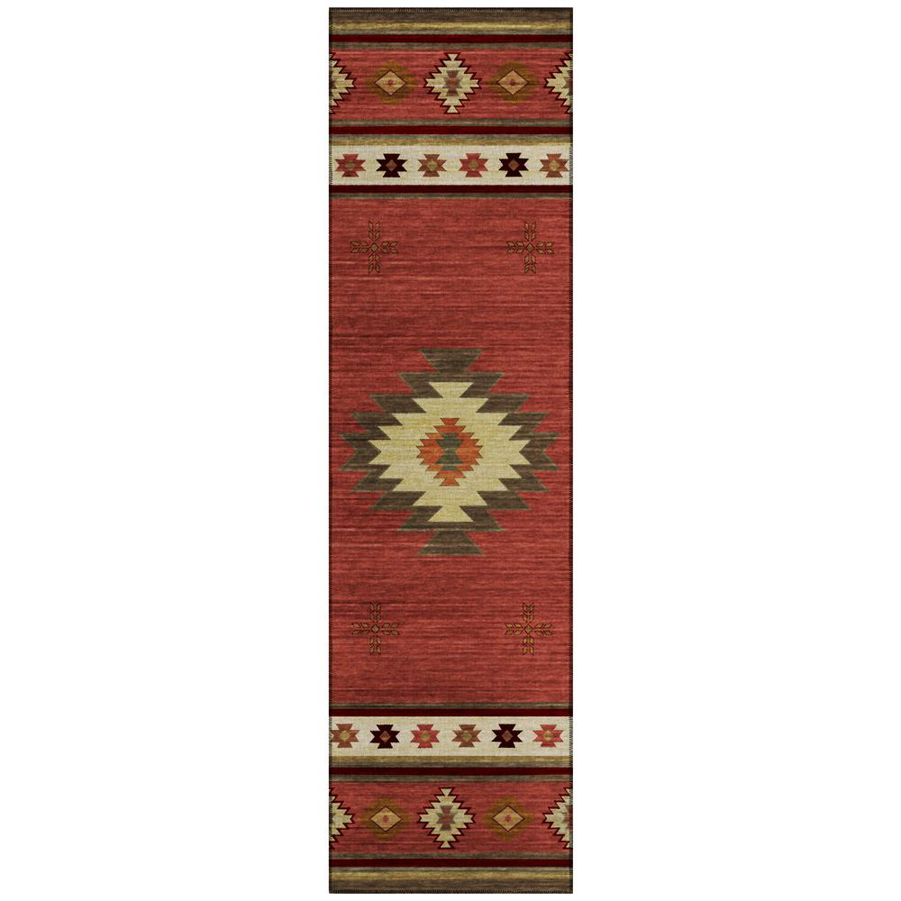 Indoor/Outdoor Sonora ASO34 Spice Washable 2'3" x 7'6" Runner Rug. The main picture.