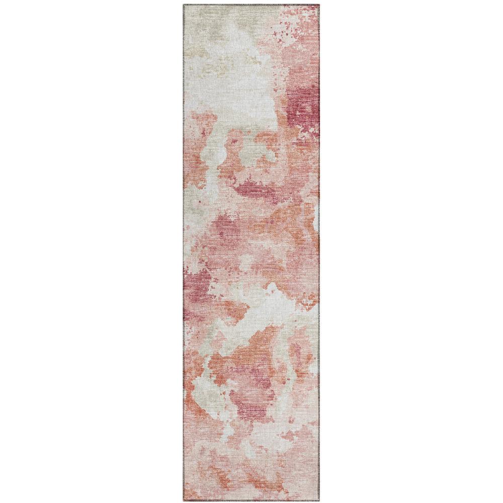 Indoor/Outdoor Accord AAC32 Pink Washable 2'3" x 7'6" Runner Rug. Picture 1