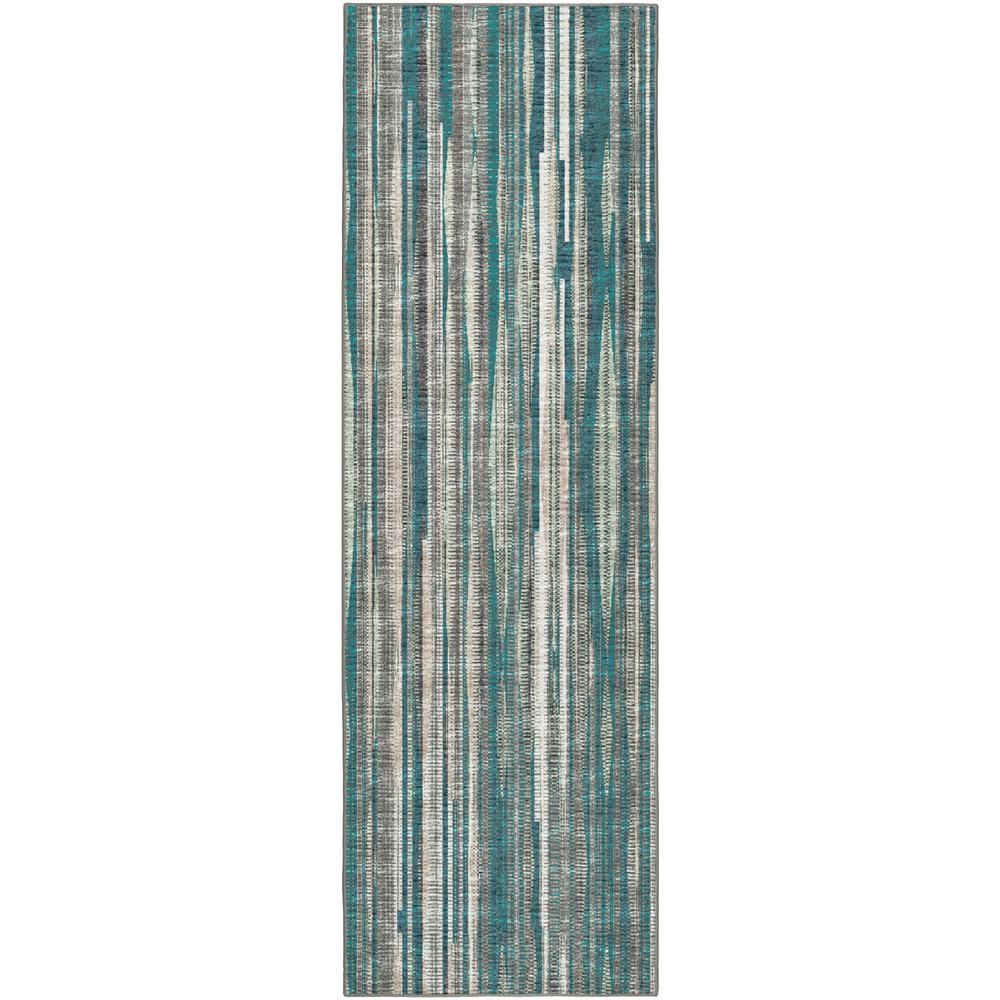 Amador AA1 Teal 2'6" x 8' Runner Rug. The main picture.