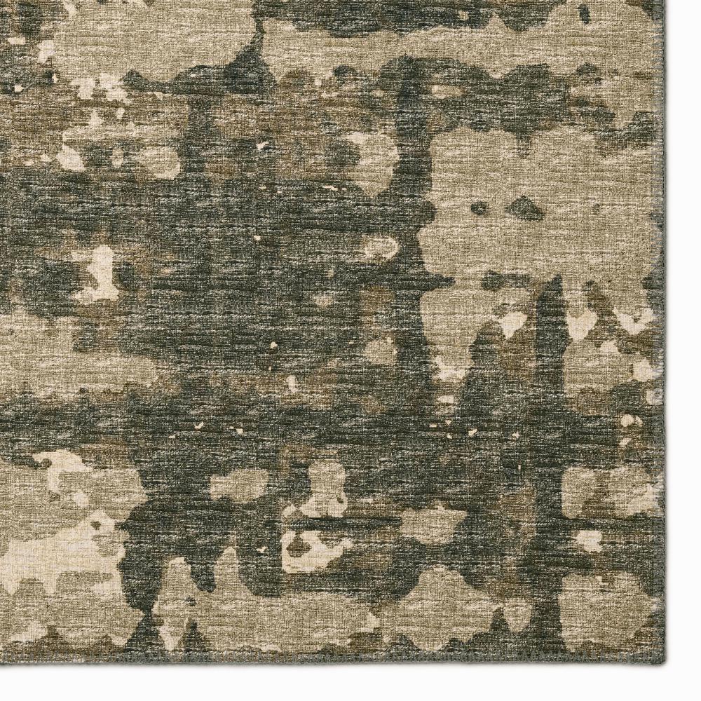 Bravado Earth Contemporary Abstract 1'8" x 2'6" Accent Rug Earth ABV35. Picture 2