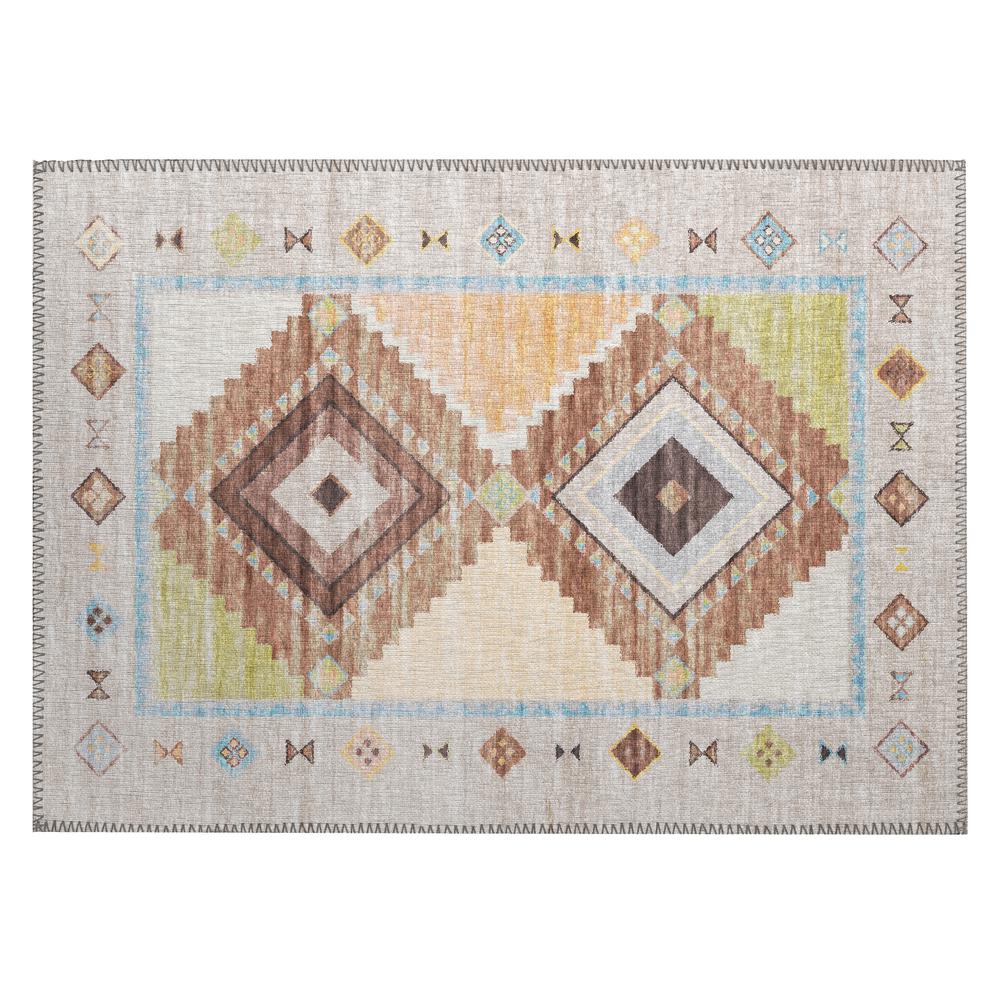 Indoor/Outdoor Phoenix PH2 Taupe Washable 1'8" x 2'6" Rug. Picture 1