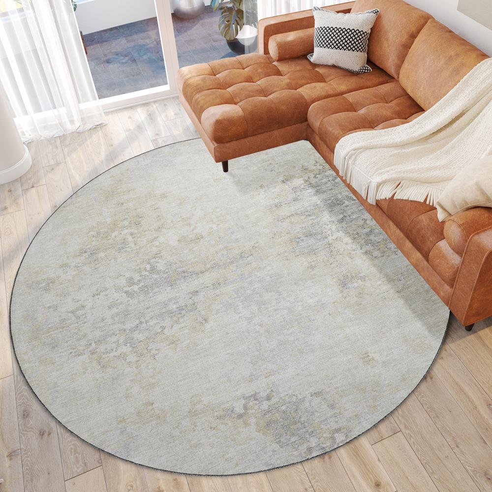 Camberly CM5 Linen 8' x 8' Round Rug. Picture 2