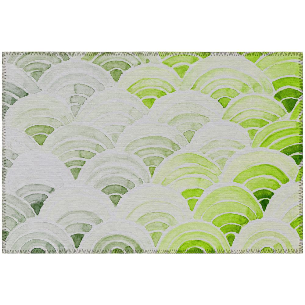 Indoor/Outdoor Seabreeze SZ5 Lime-In Washable 1'8" x 2'6" Rug. Picture 1