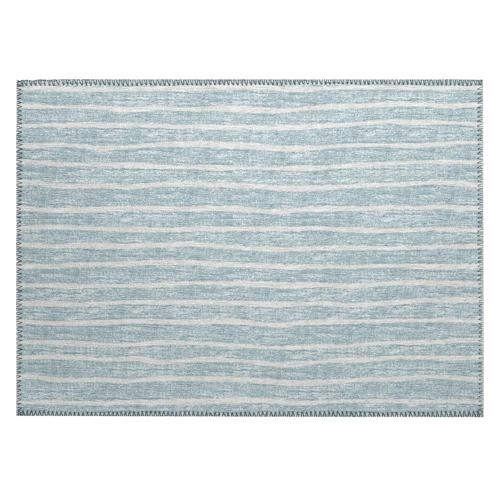 Indoor/Outdoor Laidley LA1 Sky Blue Washable 1'8" x 2'6" Rug. Picture 1