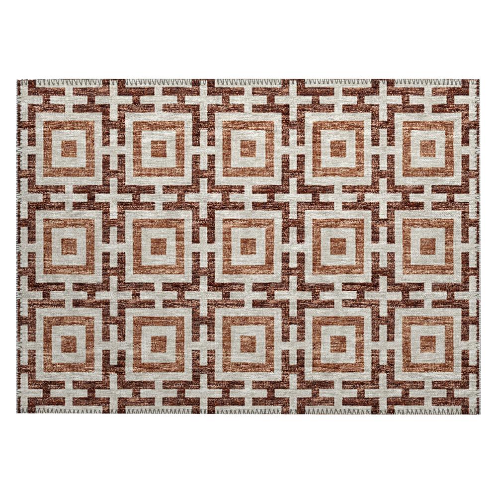Indoor/Outdoor Marlo MO1 Paprika Washable 1'8" x 2'6" Rug. Picture 1