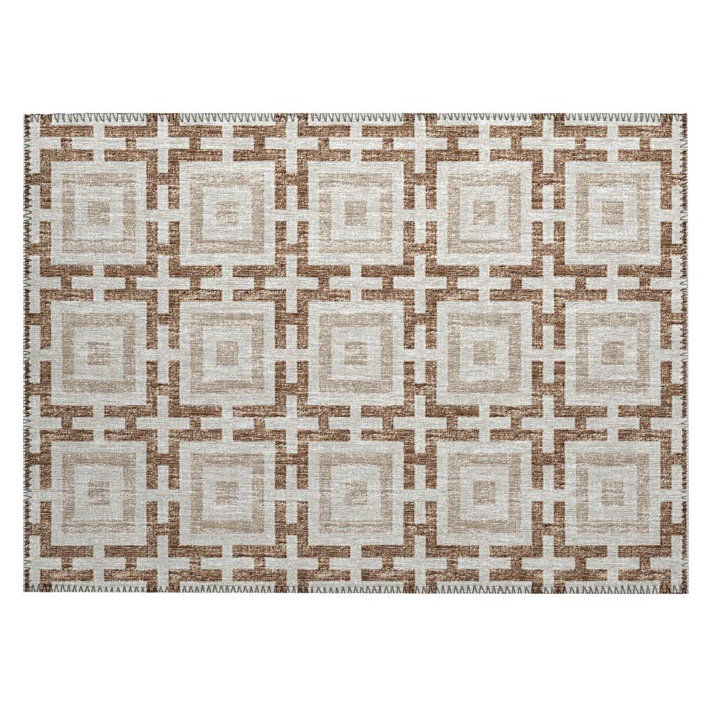 Indoor/Outdoor Marlo MO1 Taupe Washable 1'8" x 2'6" Rug. Picture 1