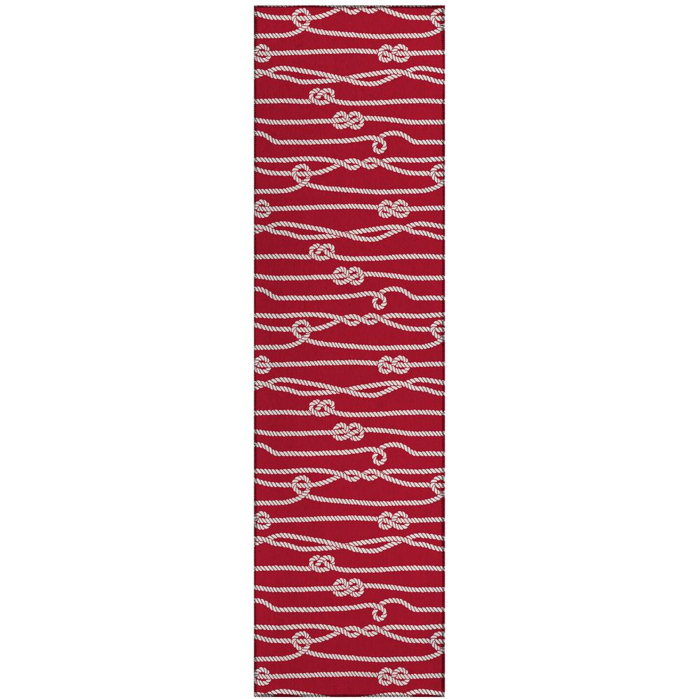 Indoor/Outdoor Harpswell AHP37 Ruby Washable 2'3" x 7'6" Runner Rug. Picture 1
