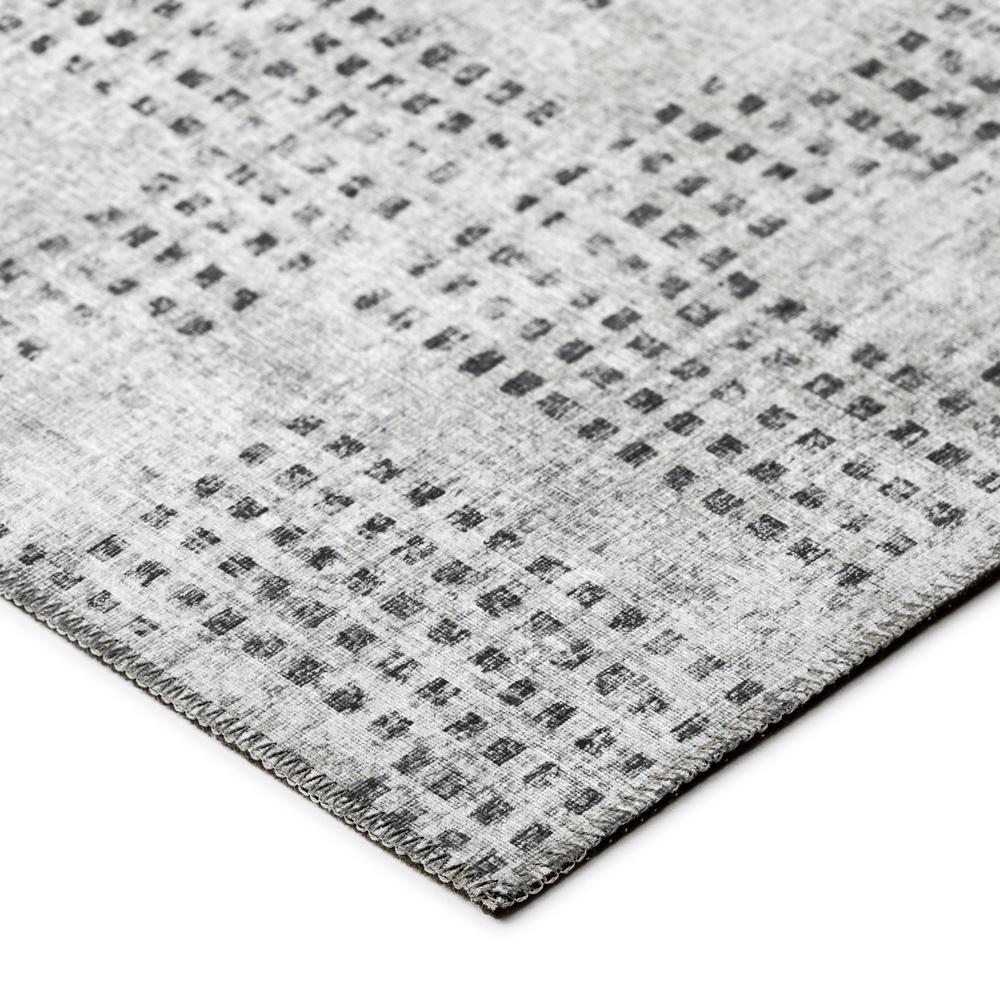 Eleanor Gray Contemporary Geometric 1'8" x 2'6" Accent Rug Gray AER31. Picture 3
