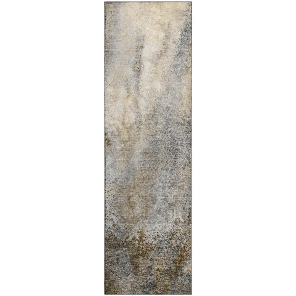 Luxury Washable Odyssey OY5 Taupe 2'3" x 7'6" Rug. Picture 1