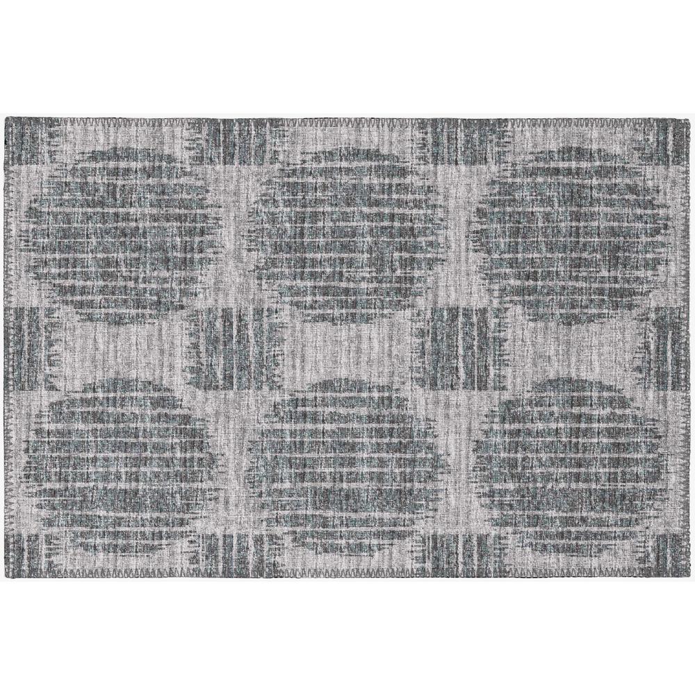 Indoor/Outdoor Sedona SN13 Pewter Washable 1'8" x 2'6" Rug. Picture 1