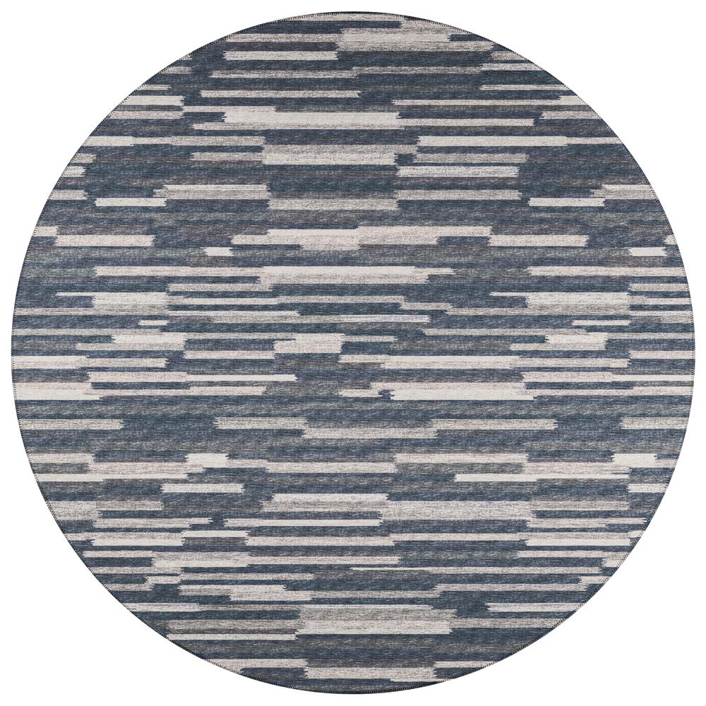 Indoor/Outdoor Sedona SN8 Slate Washable 10' x 10' Round Rug. The main picture.