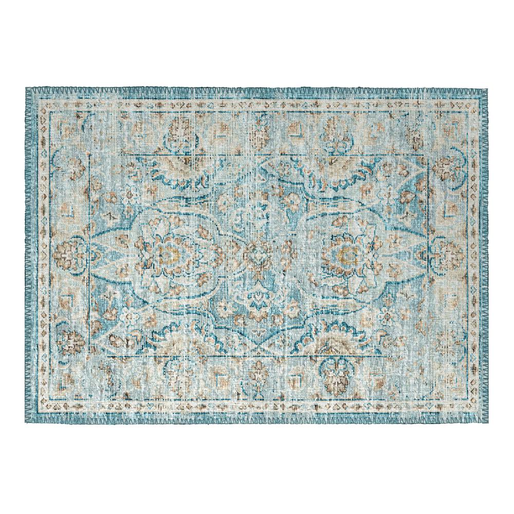 Indoor/Outdoor Marbella MB5 Blue Washable 1'8" x 2'6" Rug, MB5ME20X30. The main picture.