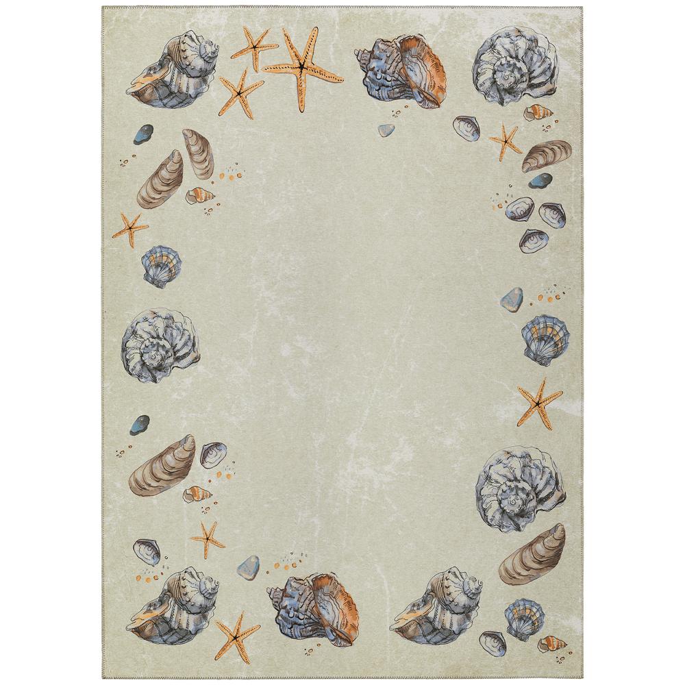 Indoor/Outdoor Seabreeze SZ9 Ivory Washable 2'6" x 3'10" Rug. The main picture.